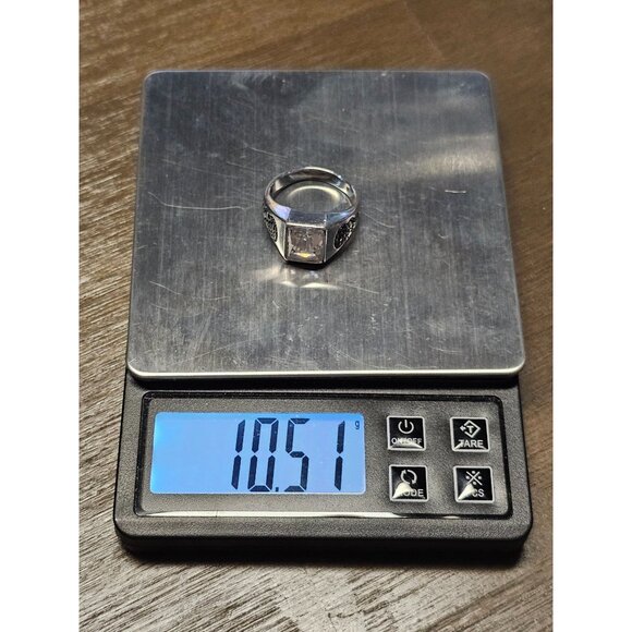 925 Sterling Silver Quartz Ring Size 12.5 - 10.51g - Picture 5 of 5
